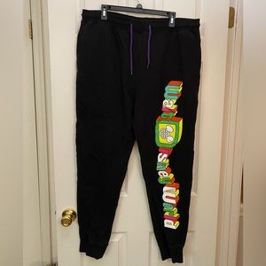 Walt Disney World Adult Black Oversized Sweatpants Joggers Size Large